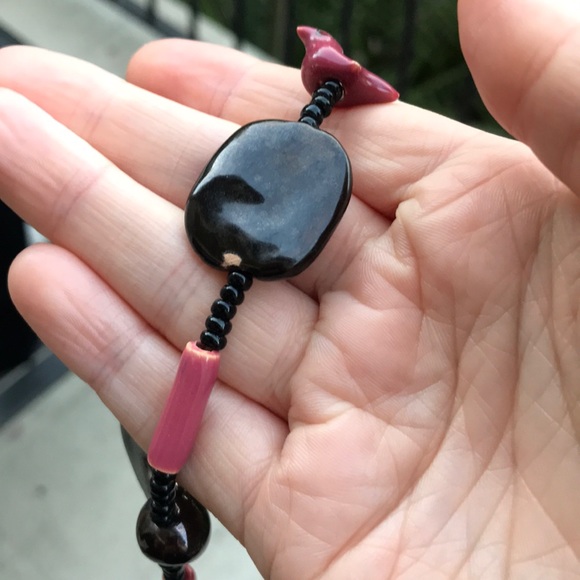 Kenyan Ceramic Bead Necklace - Picture 7 of 9